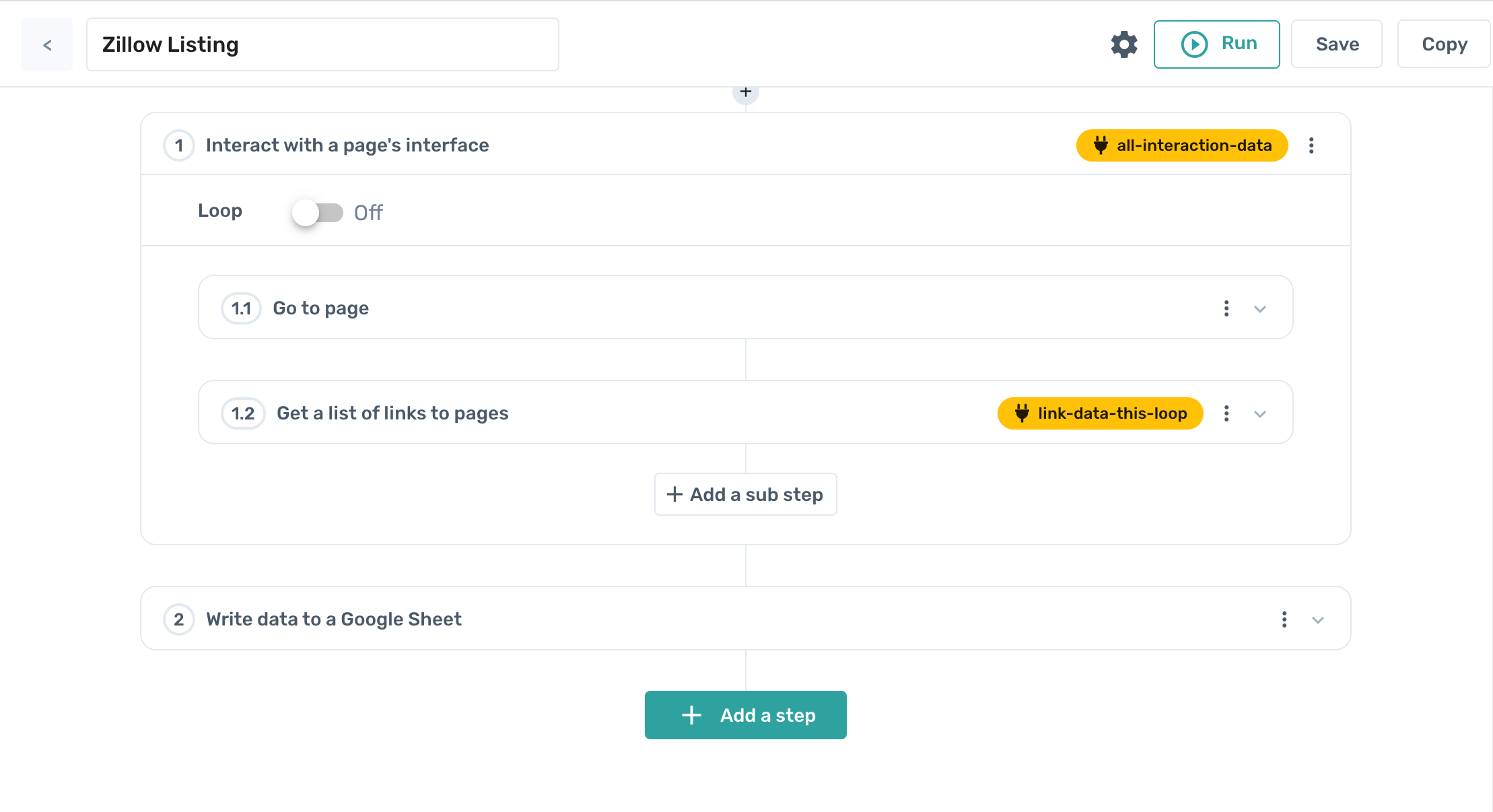 selecting data to scrape