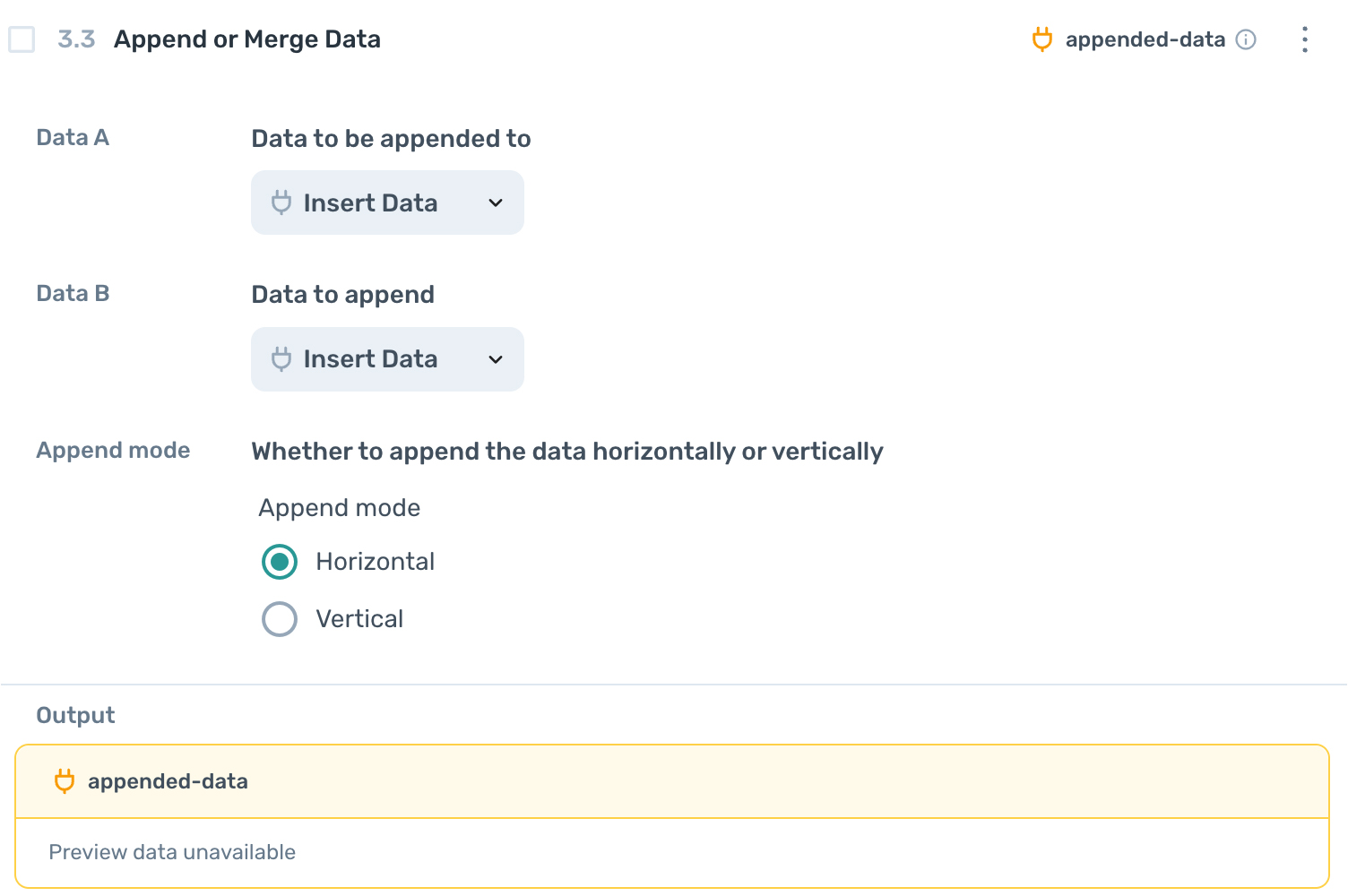 axiom.ai append merge data step